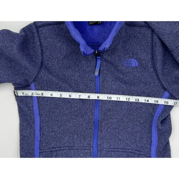 The North Face Girls Banderitas Full-Zip Fleece Jacket Large (14/16) Purple - Picture 7 of 13